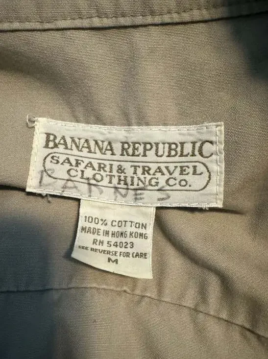 Vintage Banana Republic Safari & Travel Clothing Co. Belted Cotton Safari Jacket - Picture 8 of 9